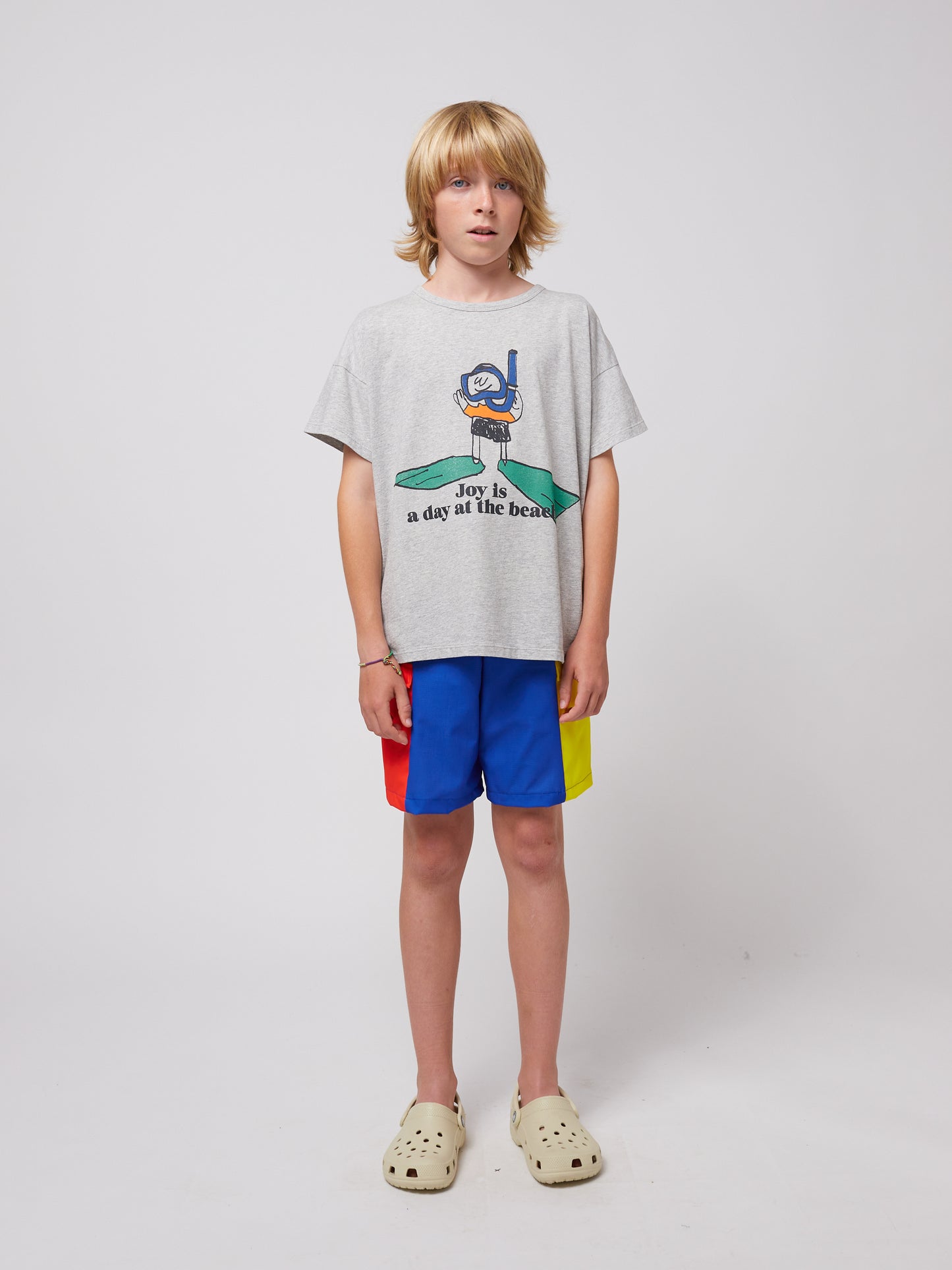 Color block swim board shorts