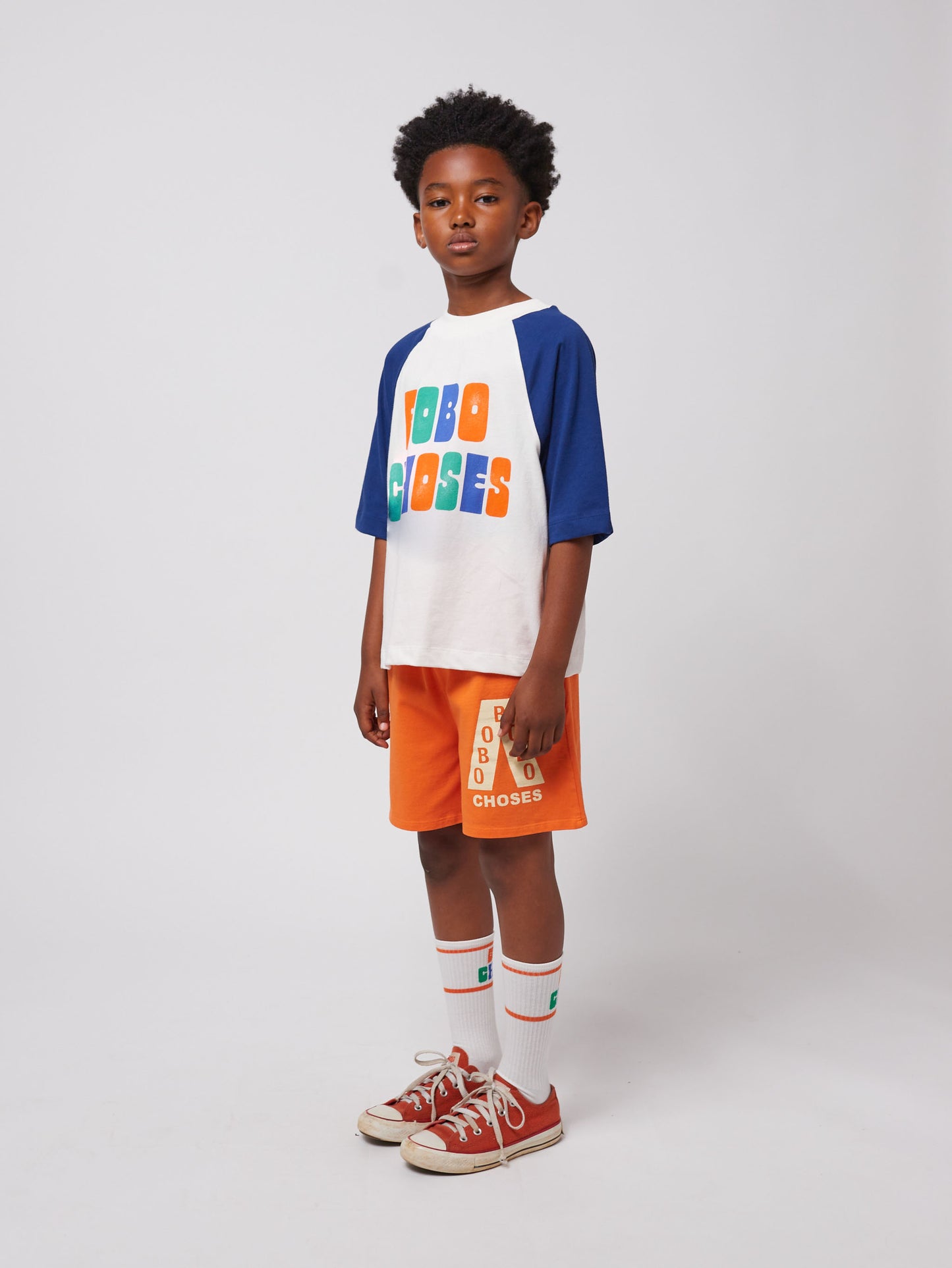 Multicolor Bobo Choses ranglan T shirt