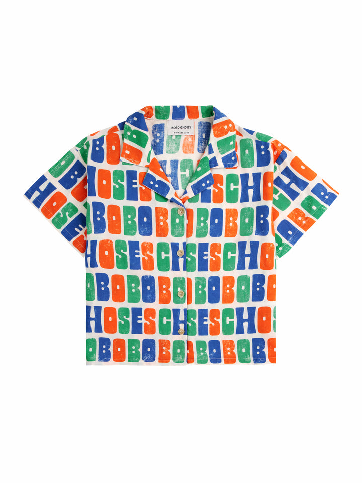 Multicolor Bobo Choses all over woven shirt