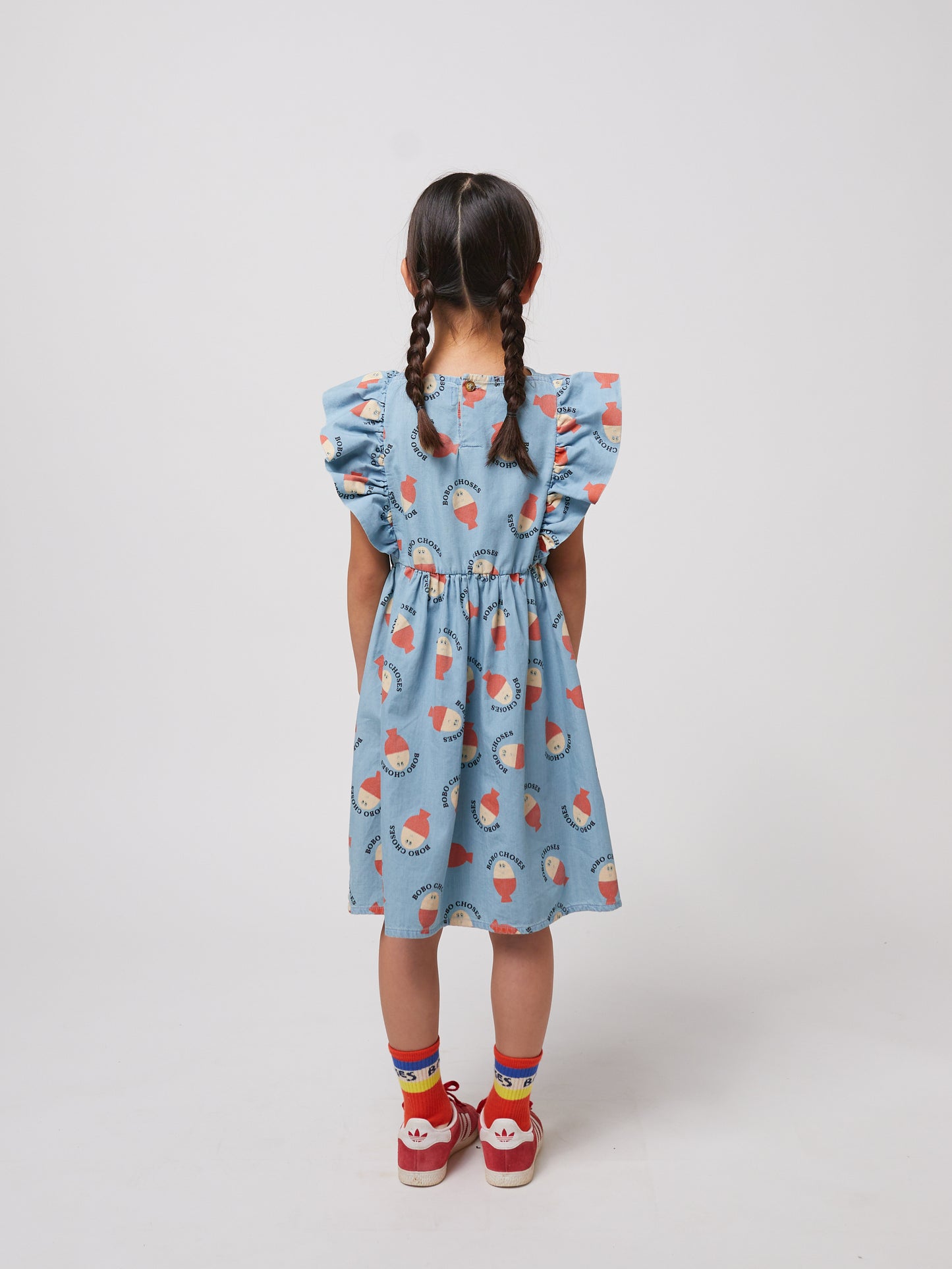 Morning Egg all over ruffle dress