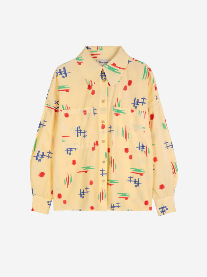 Multicolor print relaxed shirt