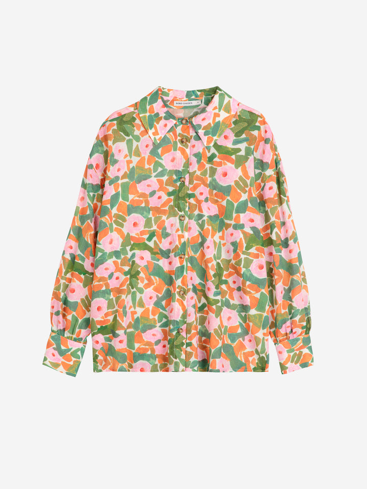 Floral print relaxed shirt