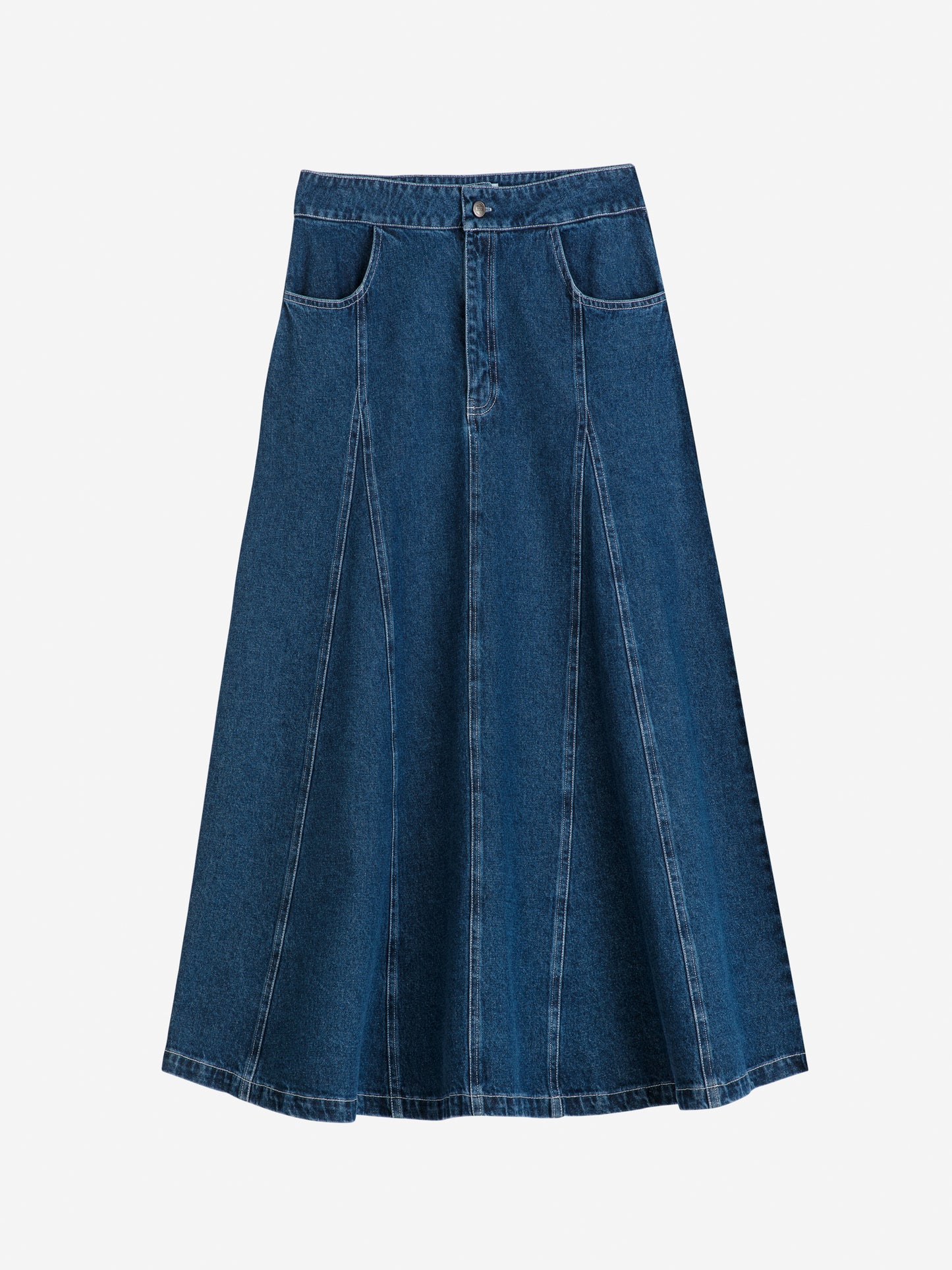 Denim flared skirt