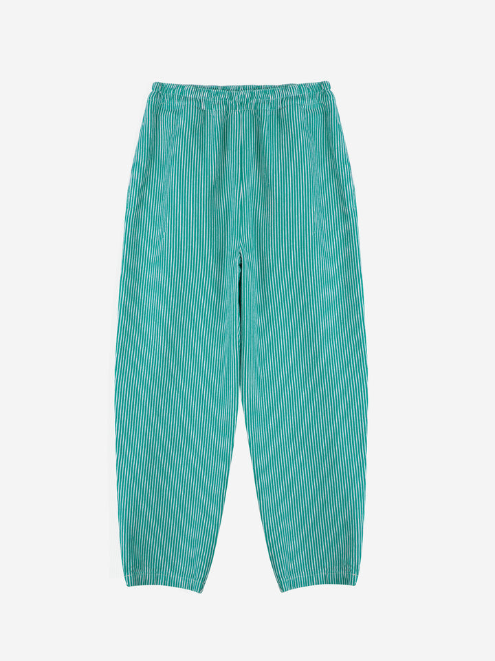 Striped twill cocoon pants