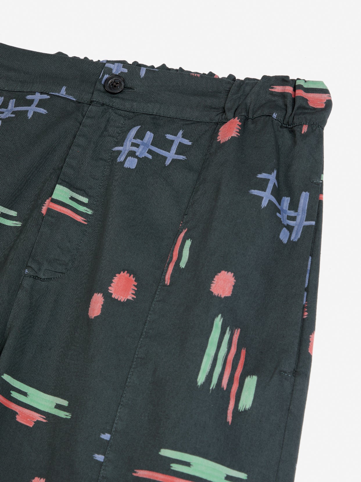 Multicolor artwork print cocoon pants