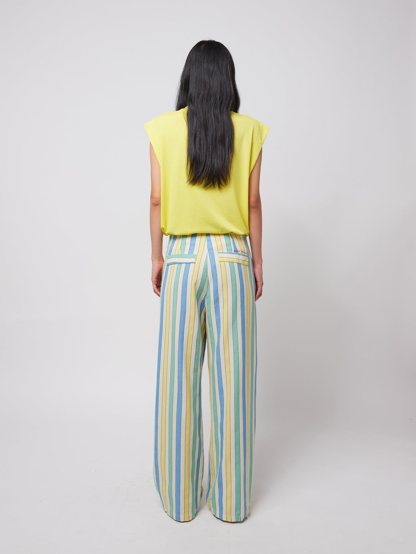 Multicolor Stripes pleated trousers