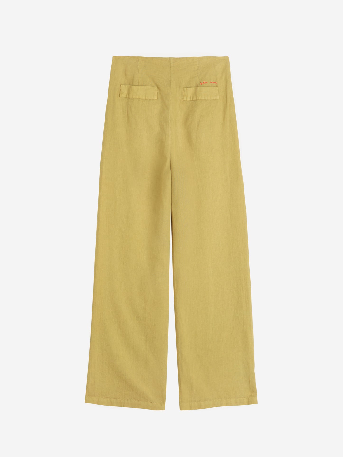 Linen blend pleated trousers