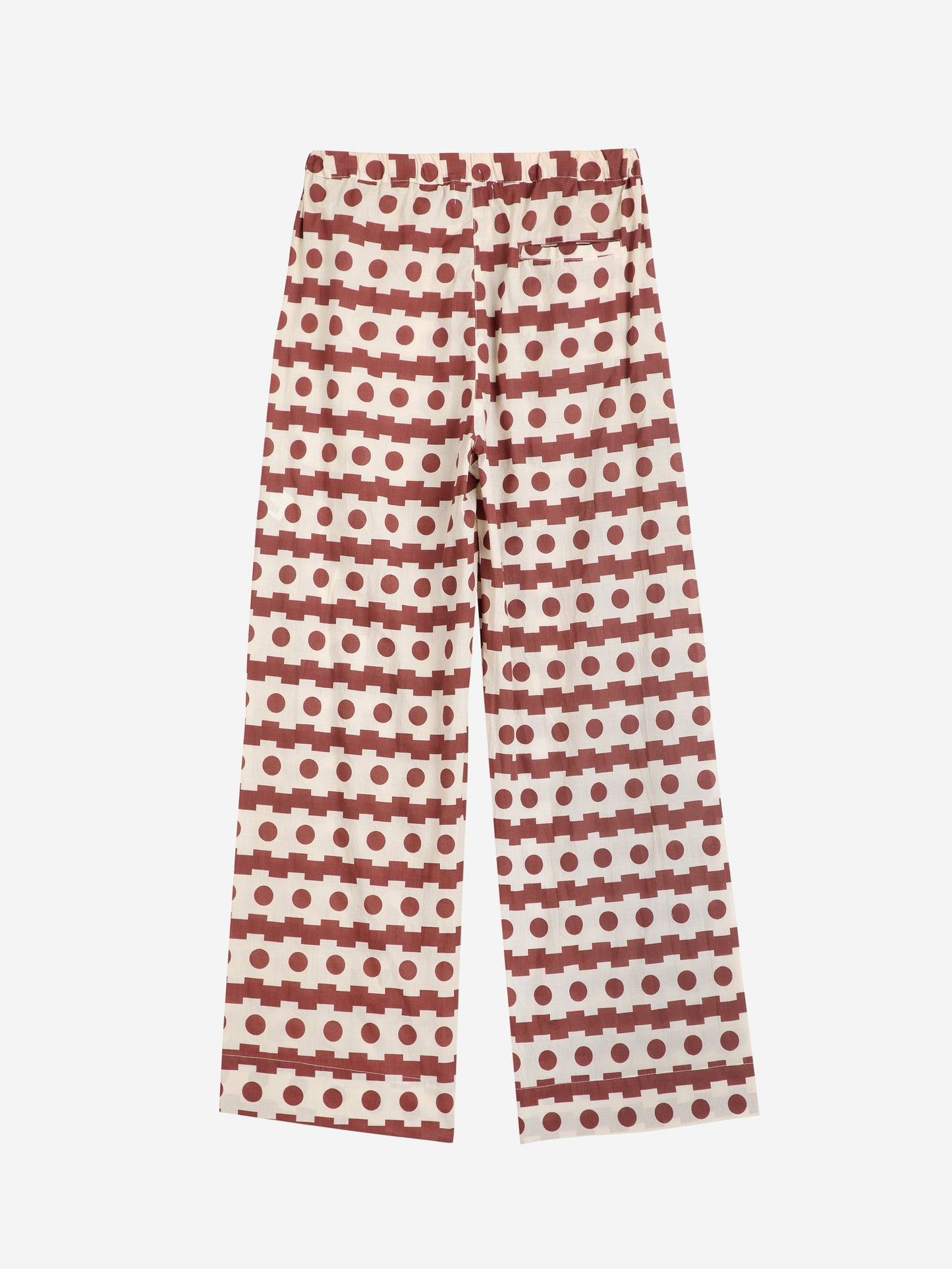 Geometric print wide-leg trousers