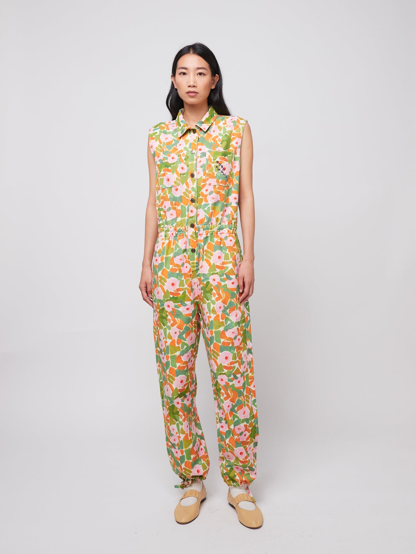 Floral print relaxed jumpsuit