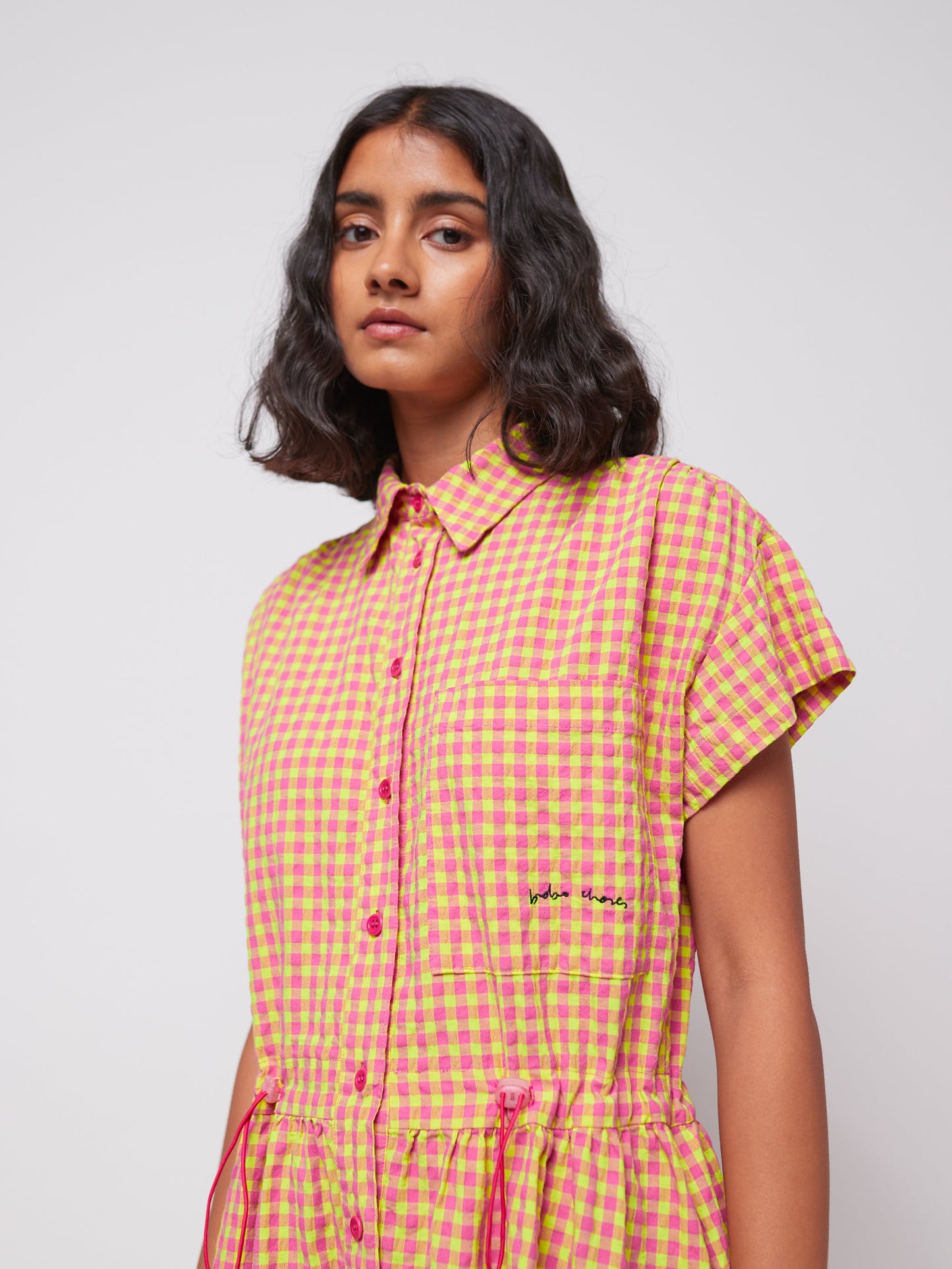 Vichy shirt dress