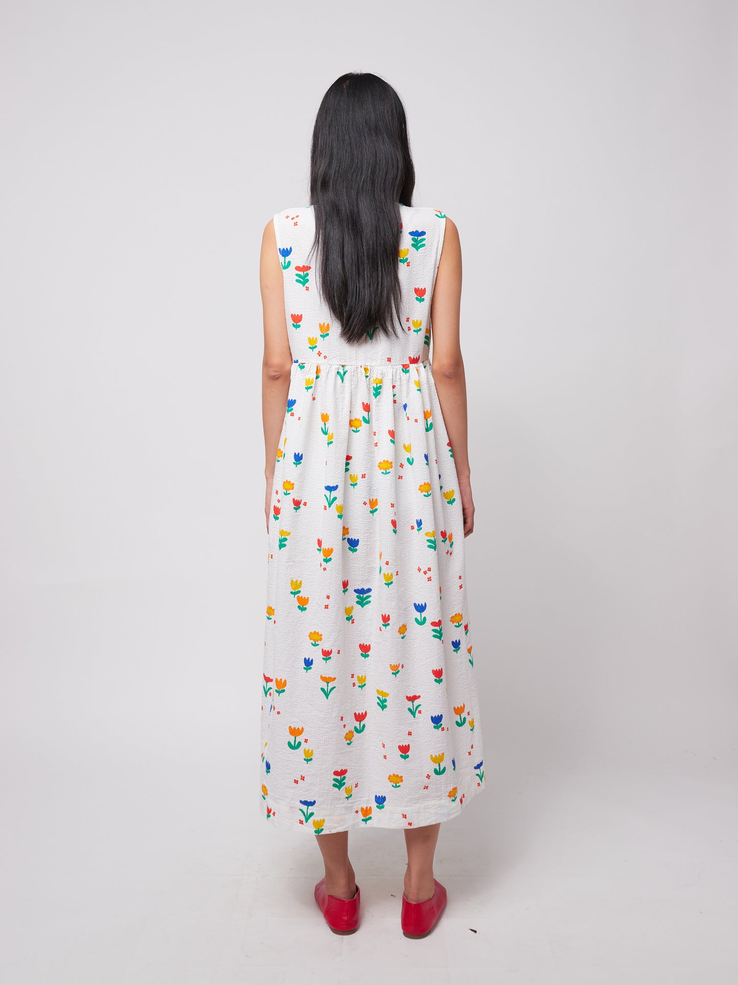 Garden Party print tie string dress