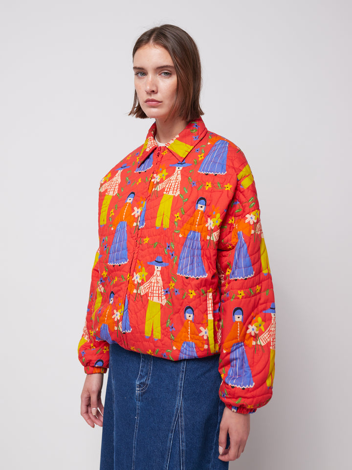 Couples print quilted jacket