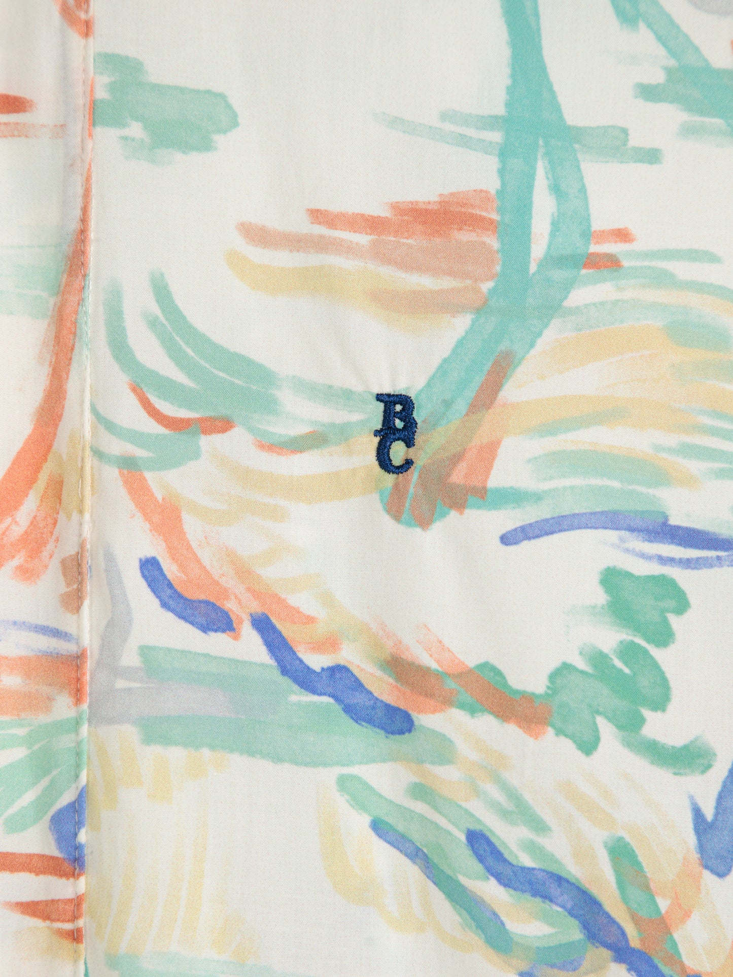 Spring landscape print kimono