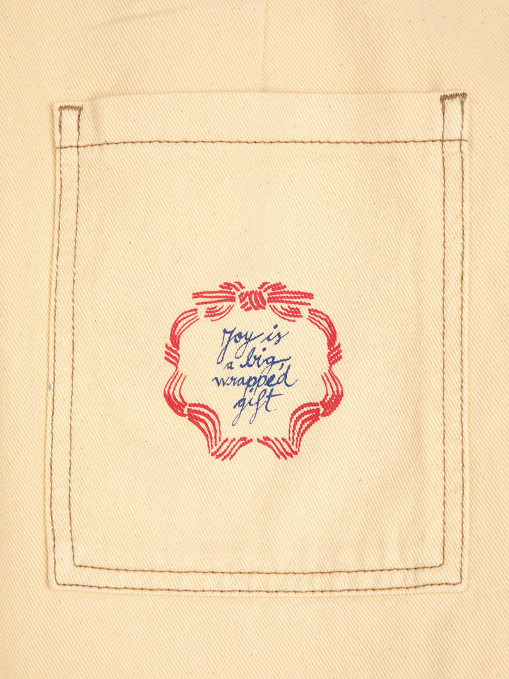 Pleated twill bermuda