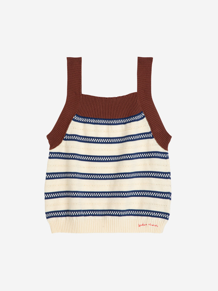 Stripes knitted tank top