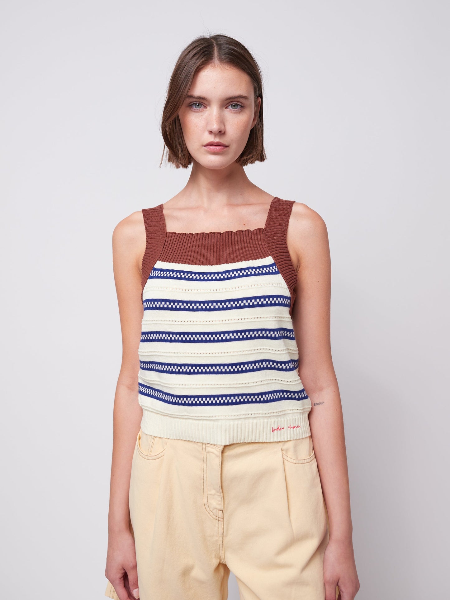 Stripes knitted tank top