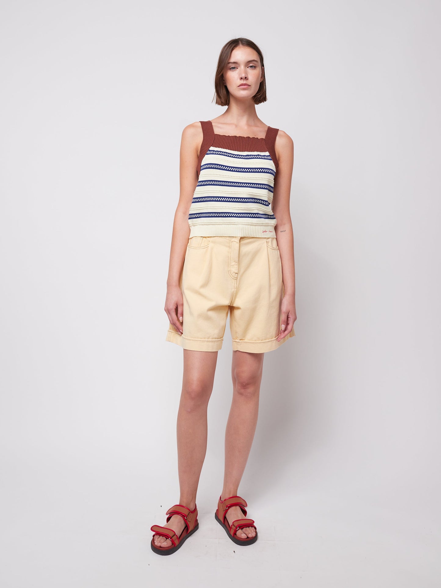 Stripes knitted tank top