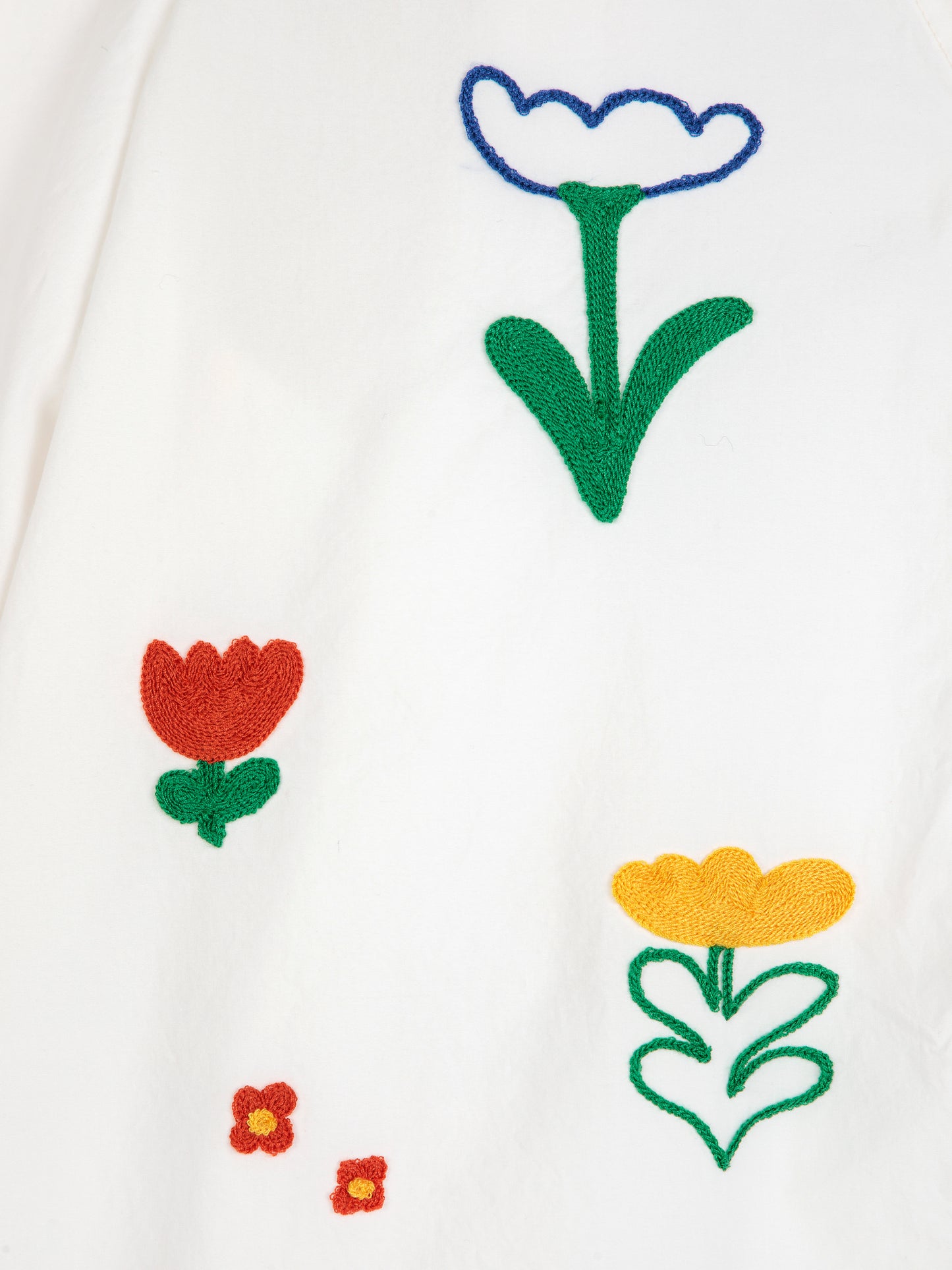 Garden embroidery tie blouse