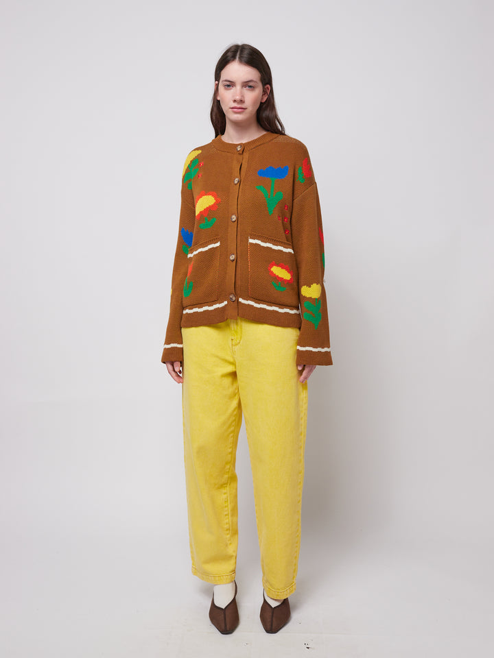 Garden Party texture cotton cardigan