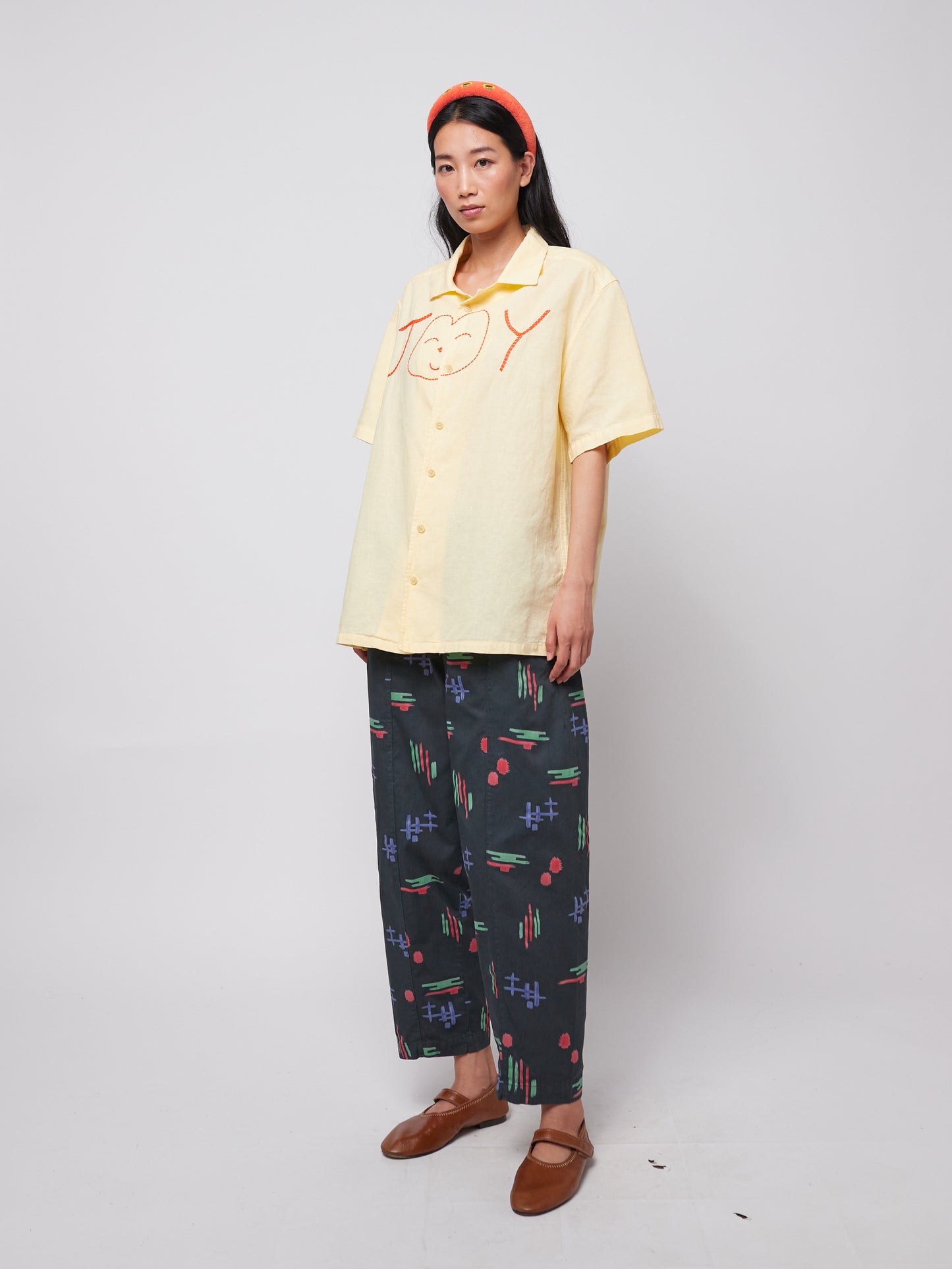 Joy embroidery unisex shirt