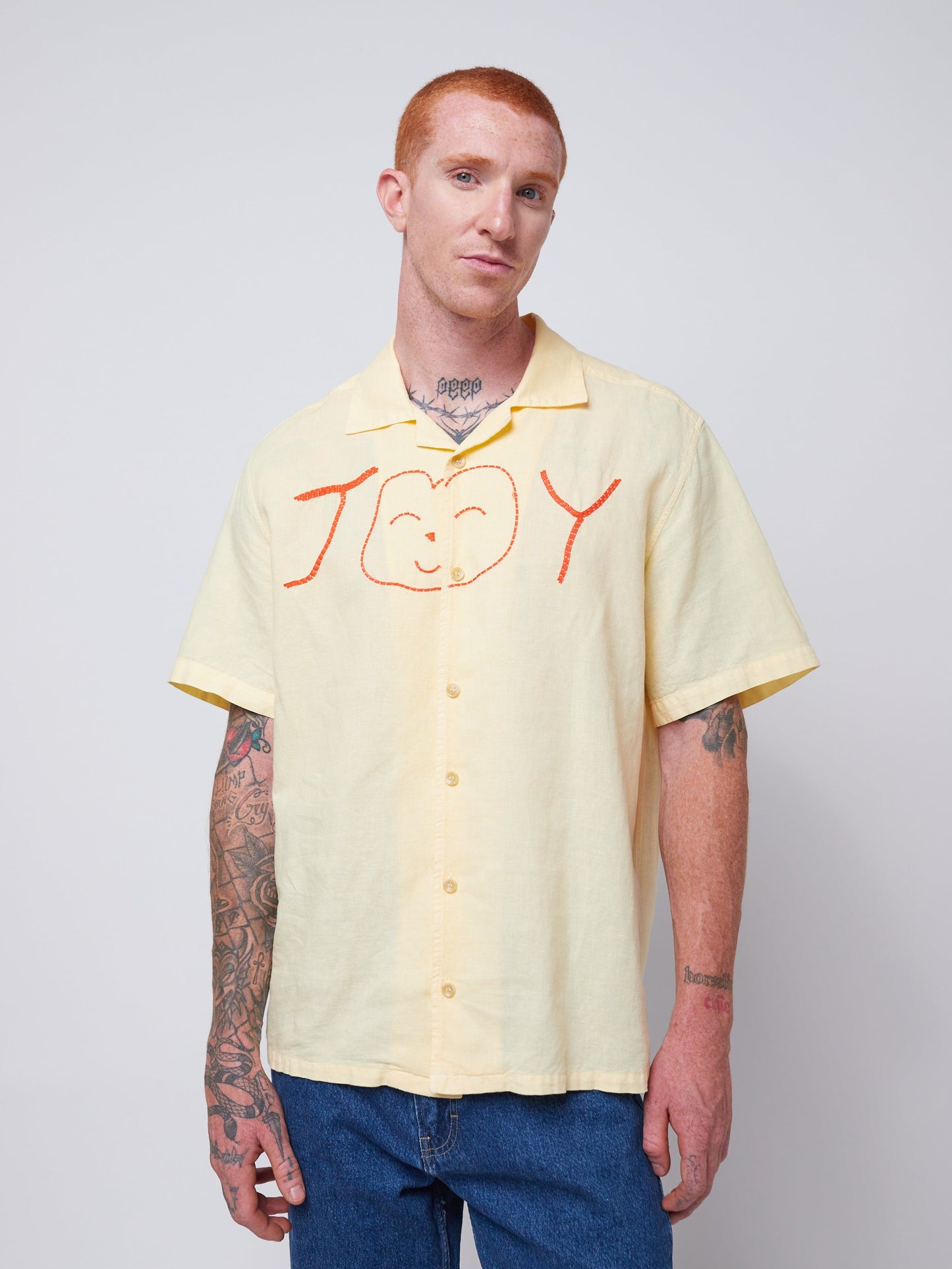 Joy embroidery unisex shirt