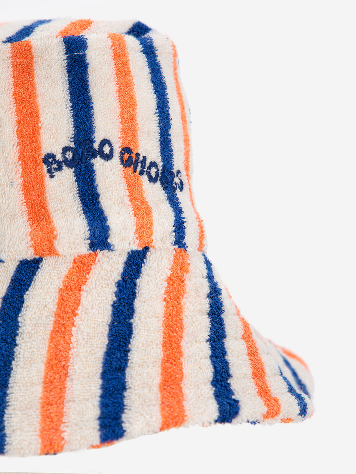 Bobo Chosesのストライプ柄テリークロスバケットハット