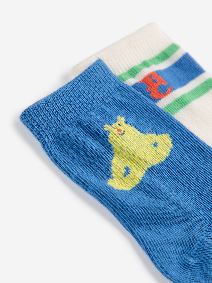 Hug Me Bear short sock pack x 2