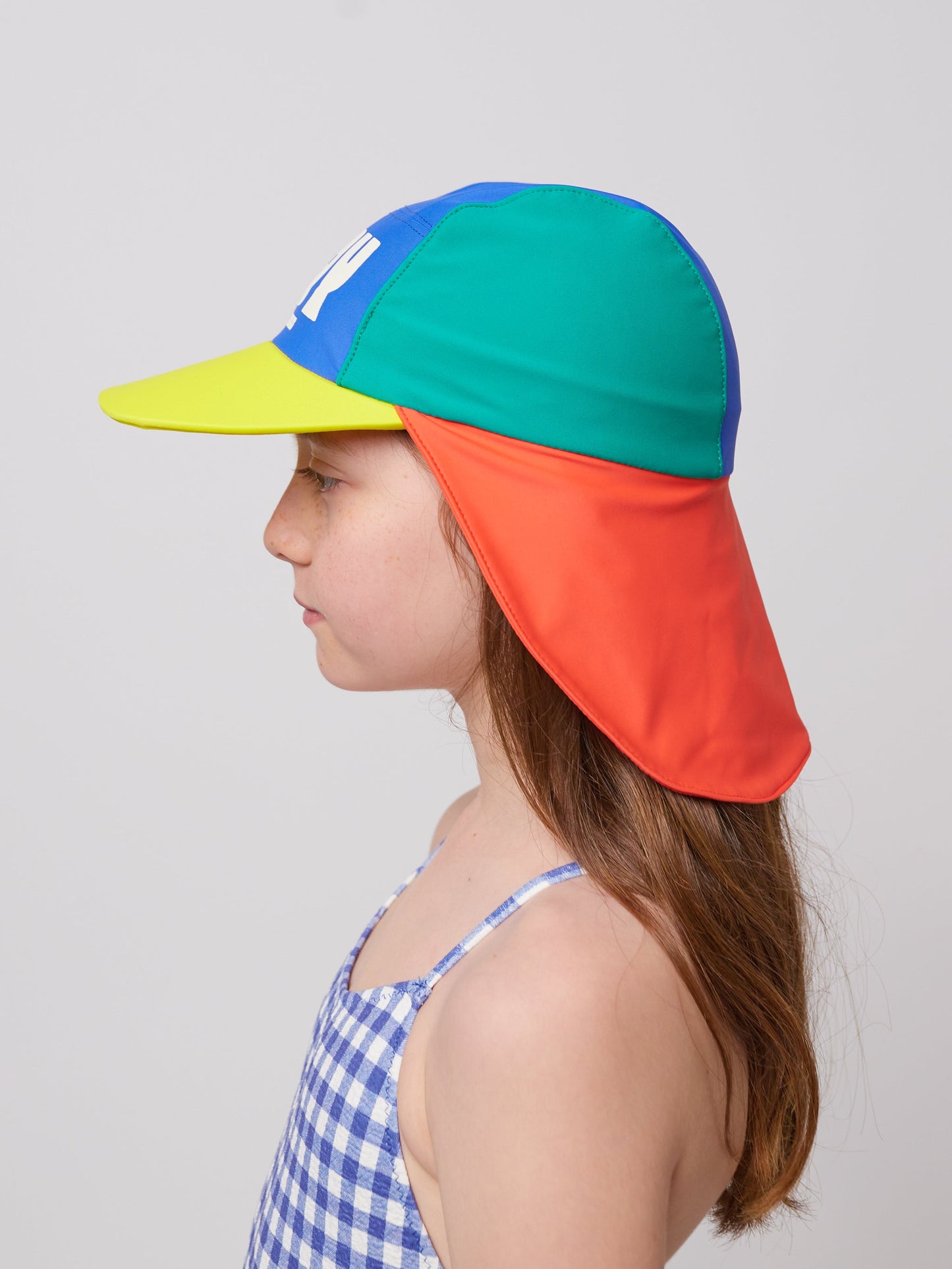 Joy color block swim cap