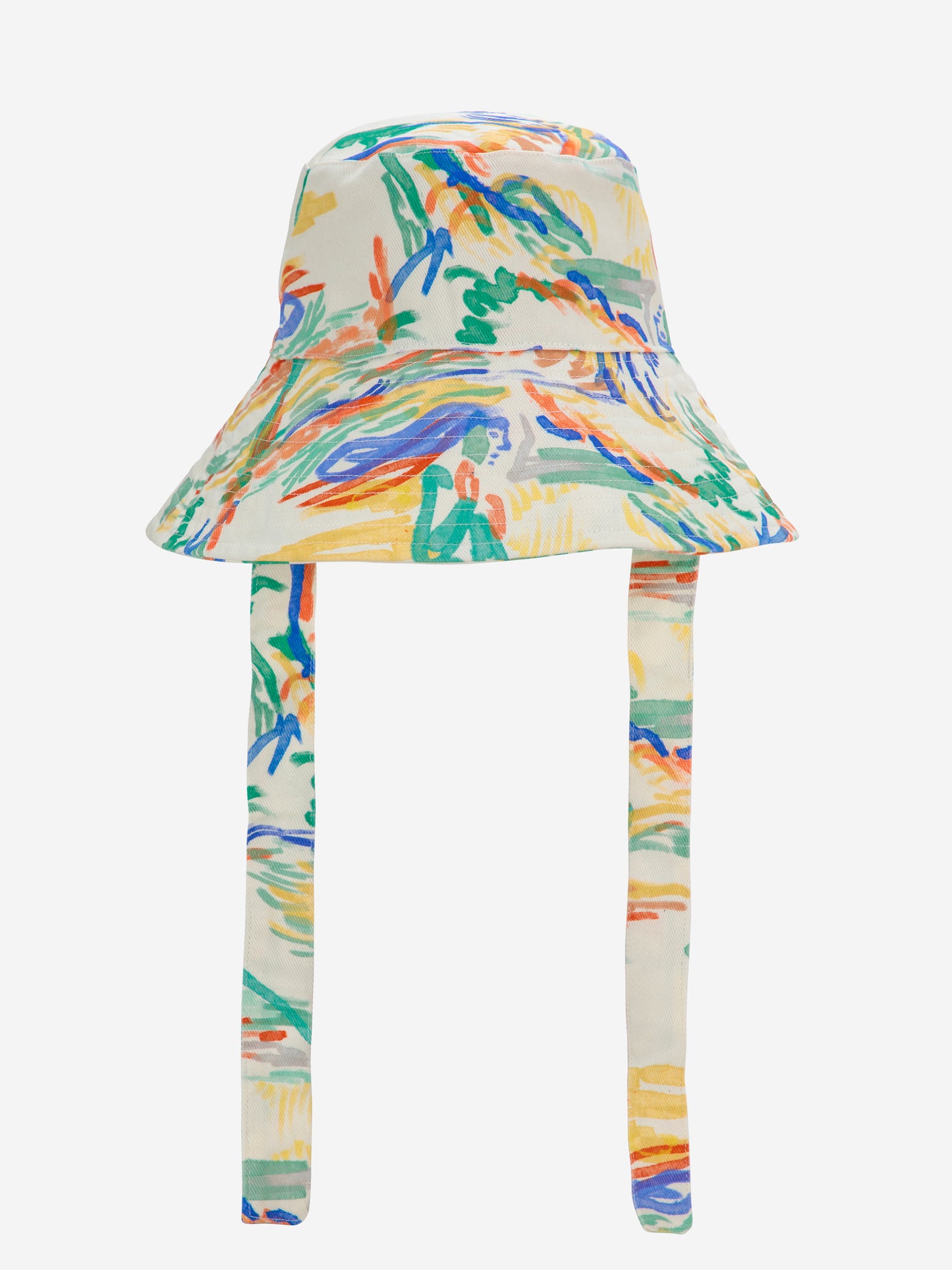 Landscape print canvas hat