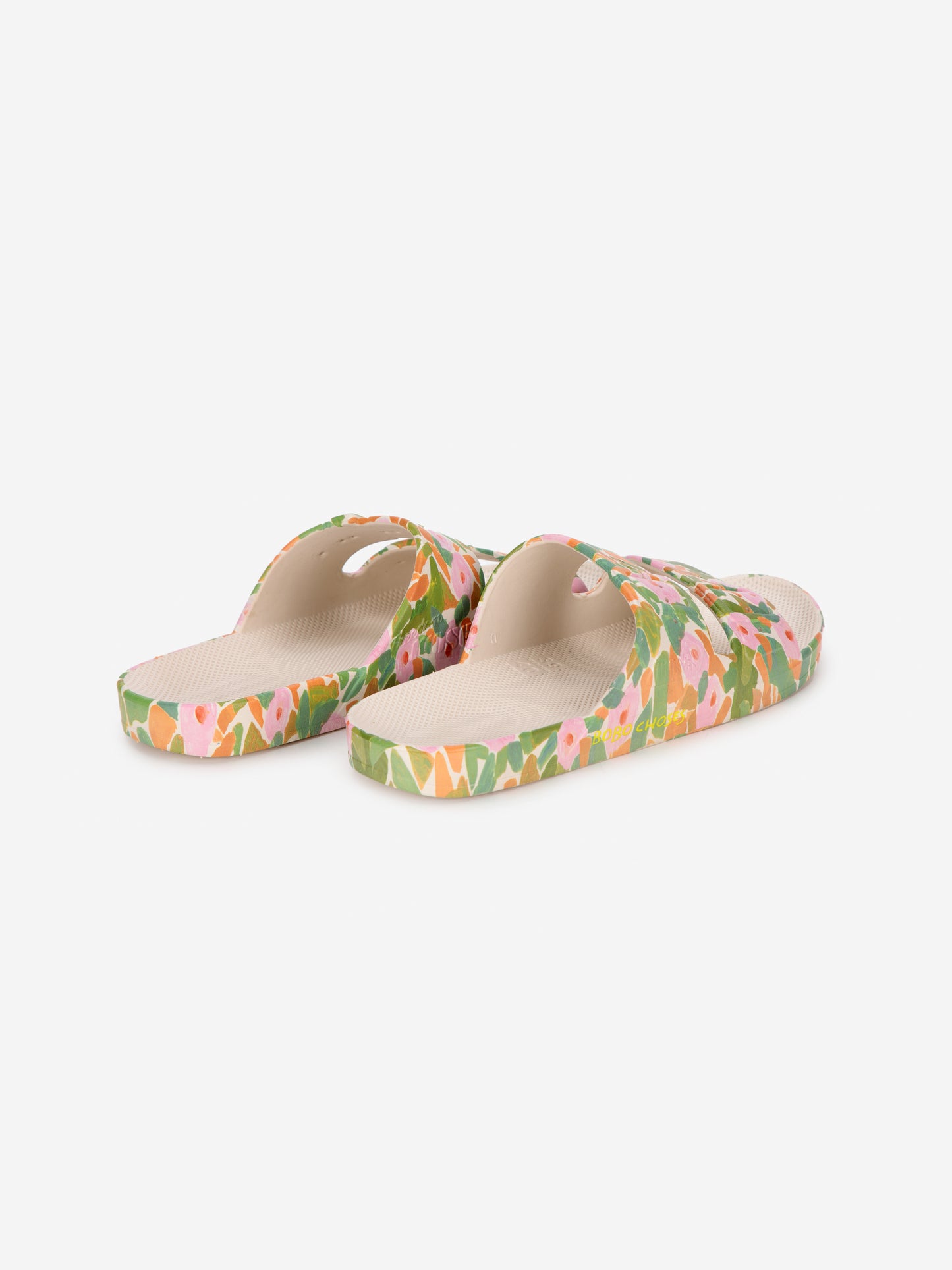 Floral print rubber sandal