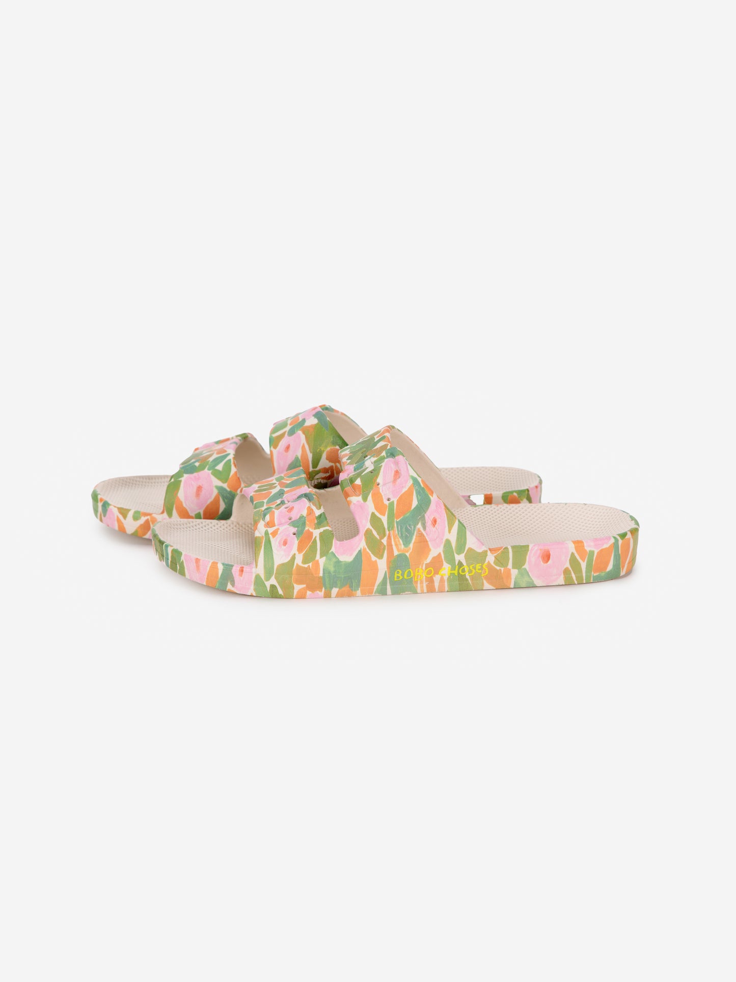 Floral print rubber sandal