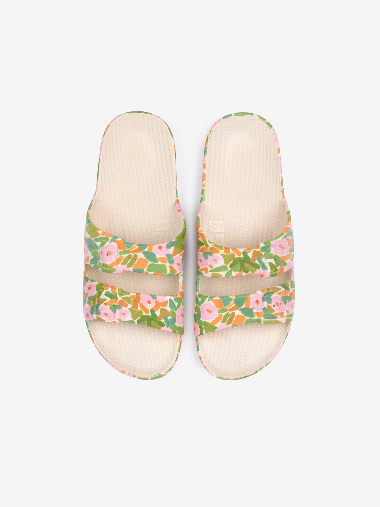 Floral print rubber sandal