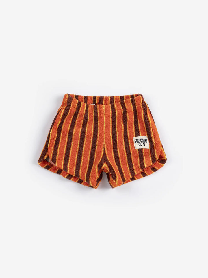 Striped Brick terry cloth shorts