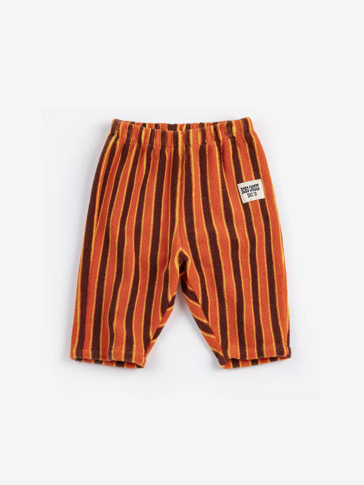Striped Brick terry cloth jogging pants