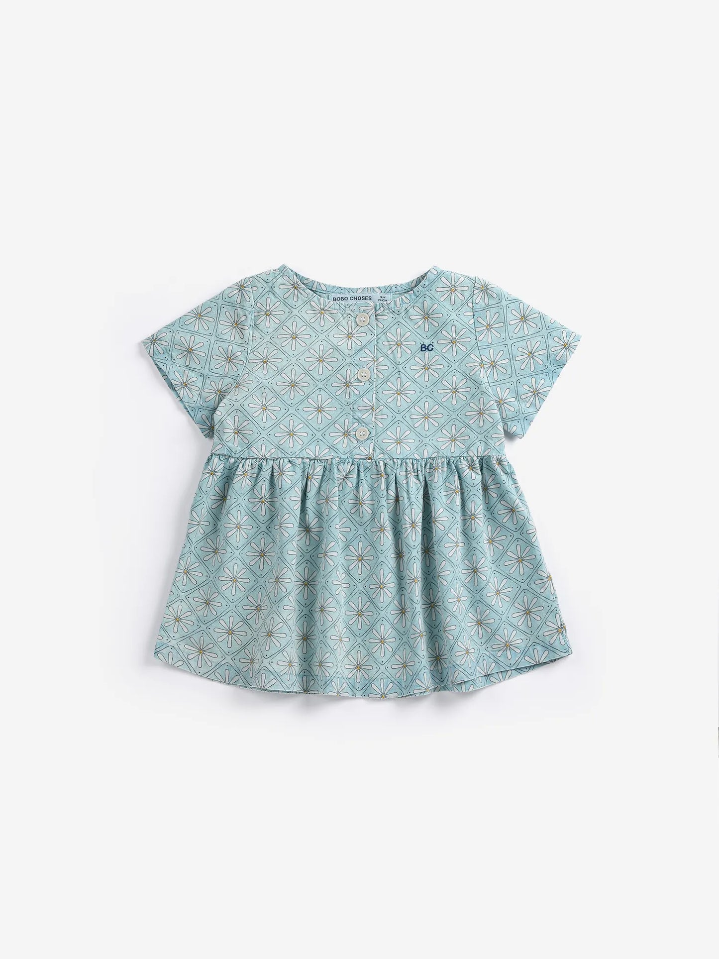 Daisy Mosaic all over woven dress