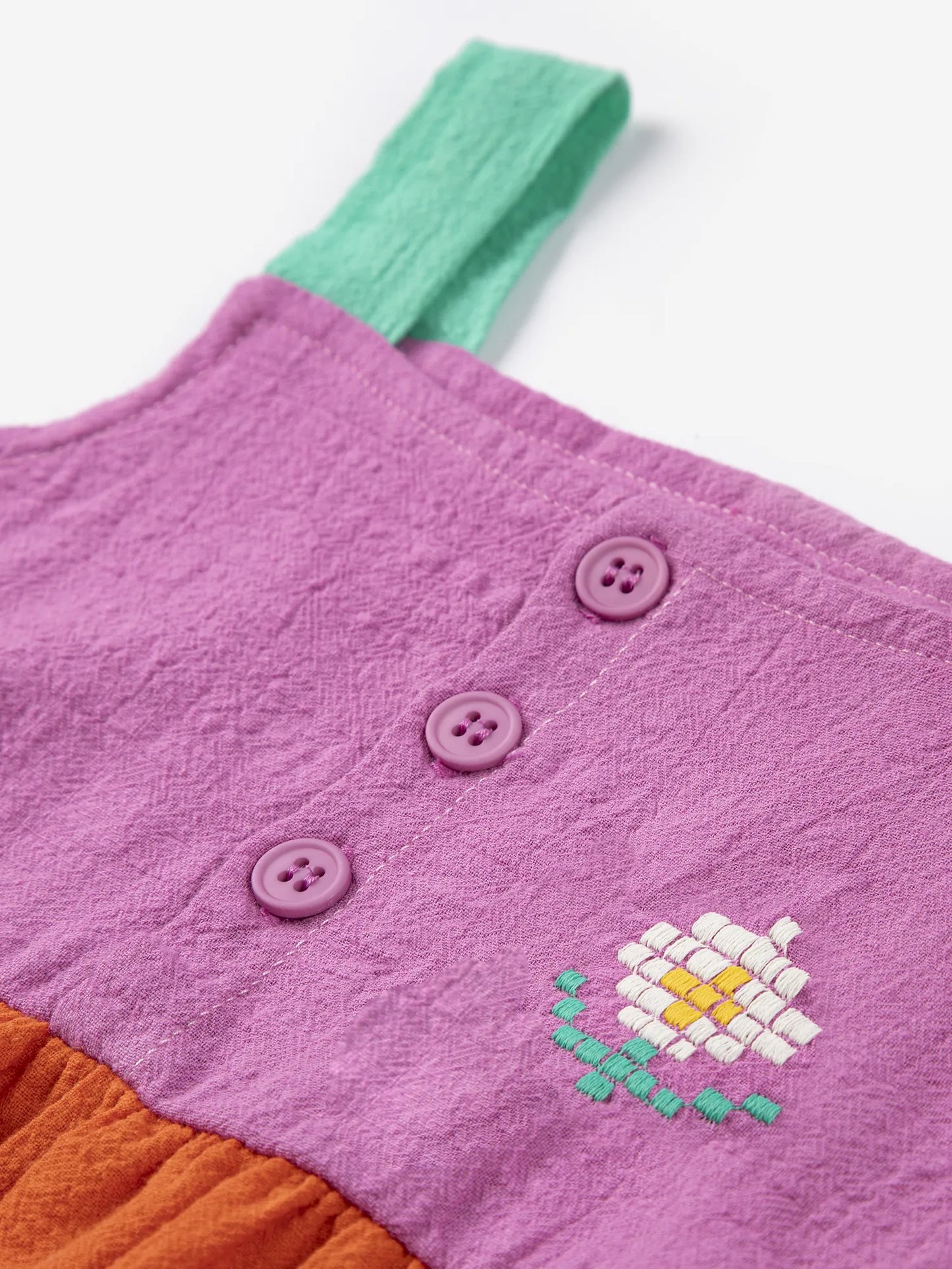 Pixel Daisy color block woven dress