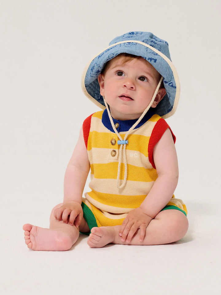 BC striped knitted playsuit