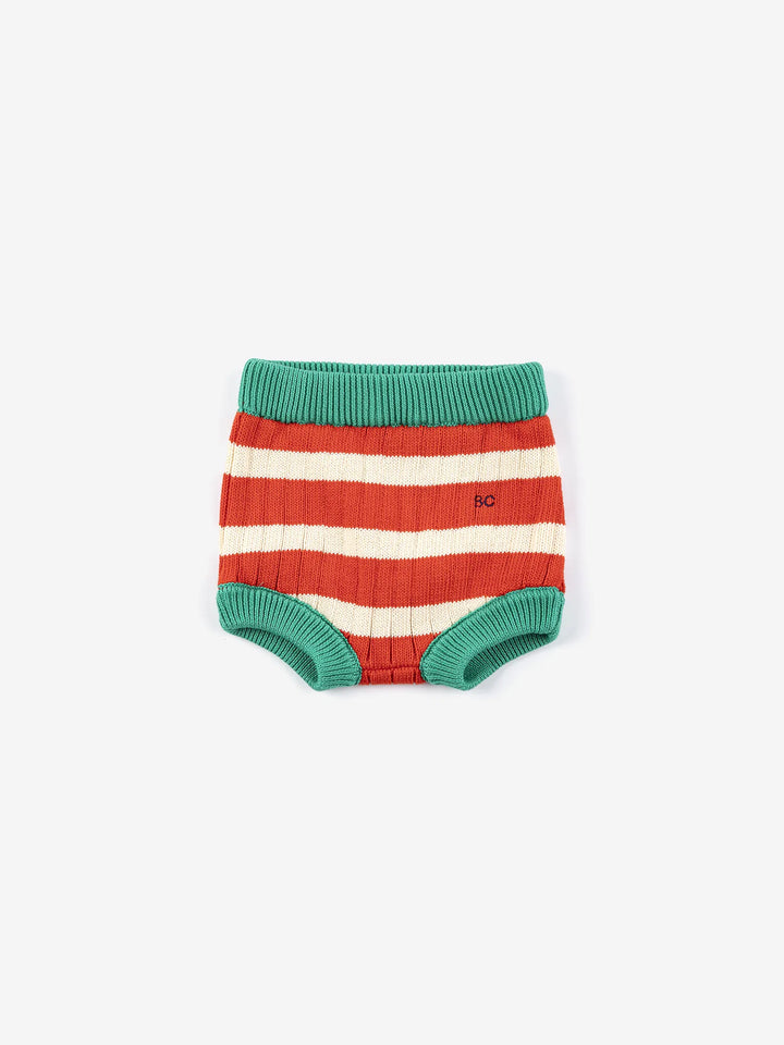 Striped knitted culotte