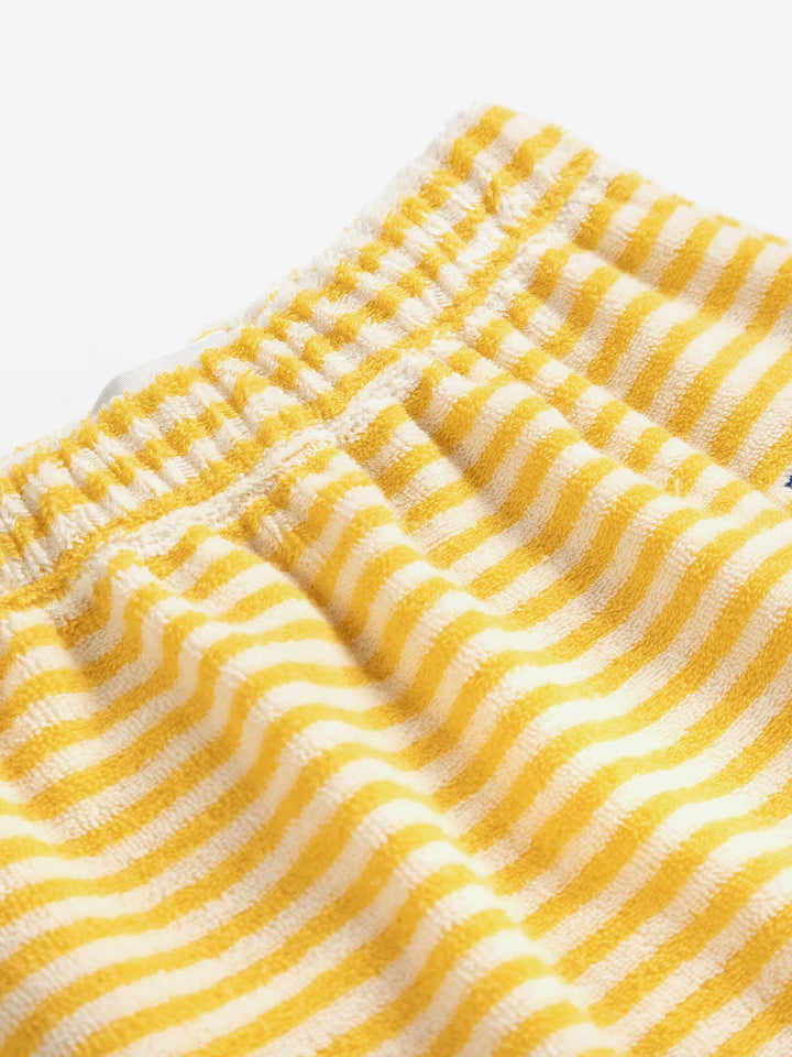 Yellow Stripes terry cloth harem pants