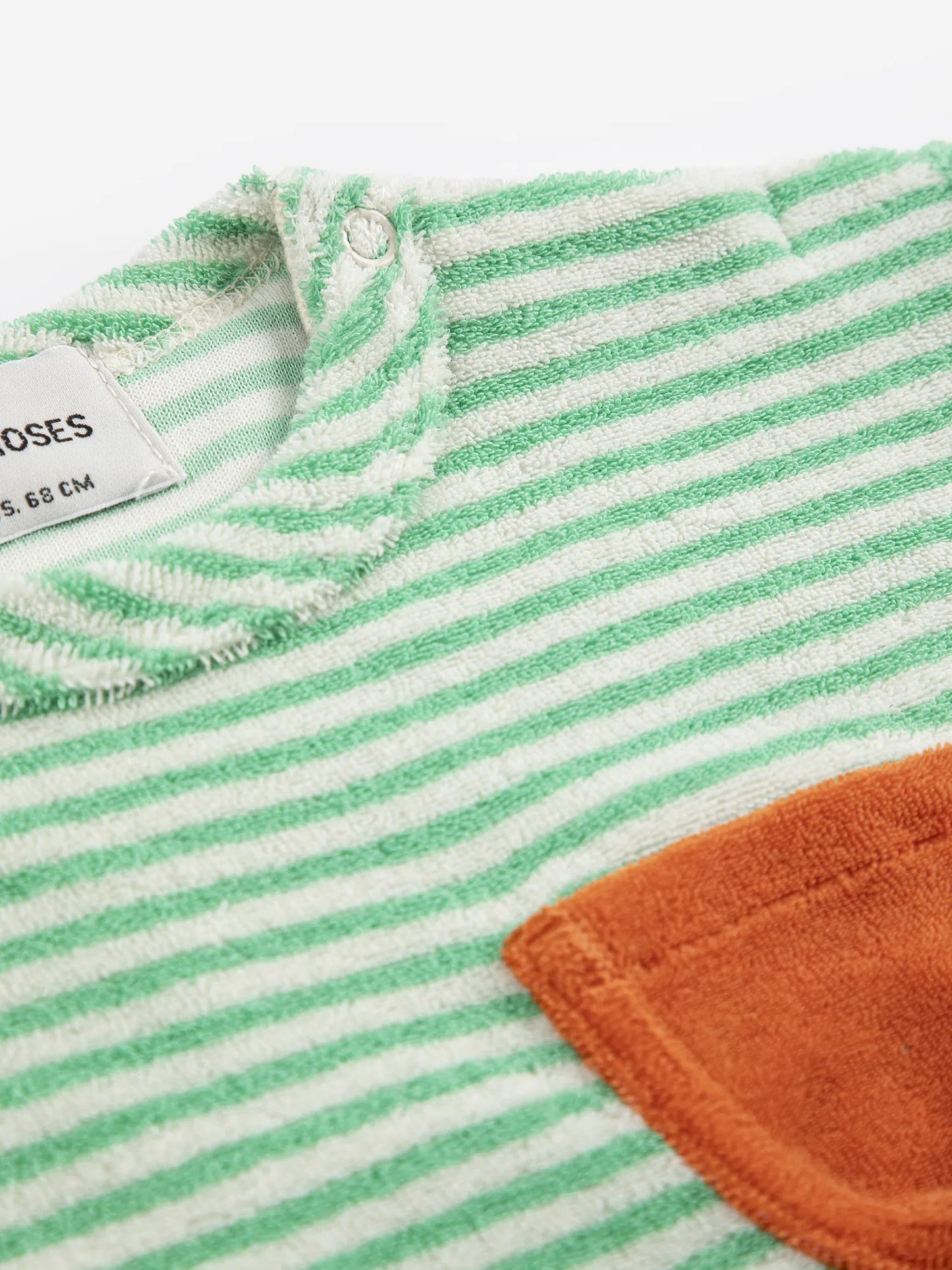 Green Stripes terry cloth Tshirt
