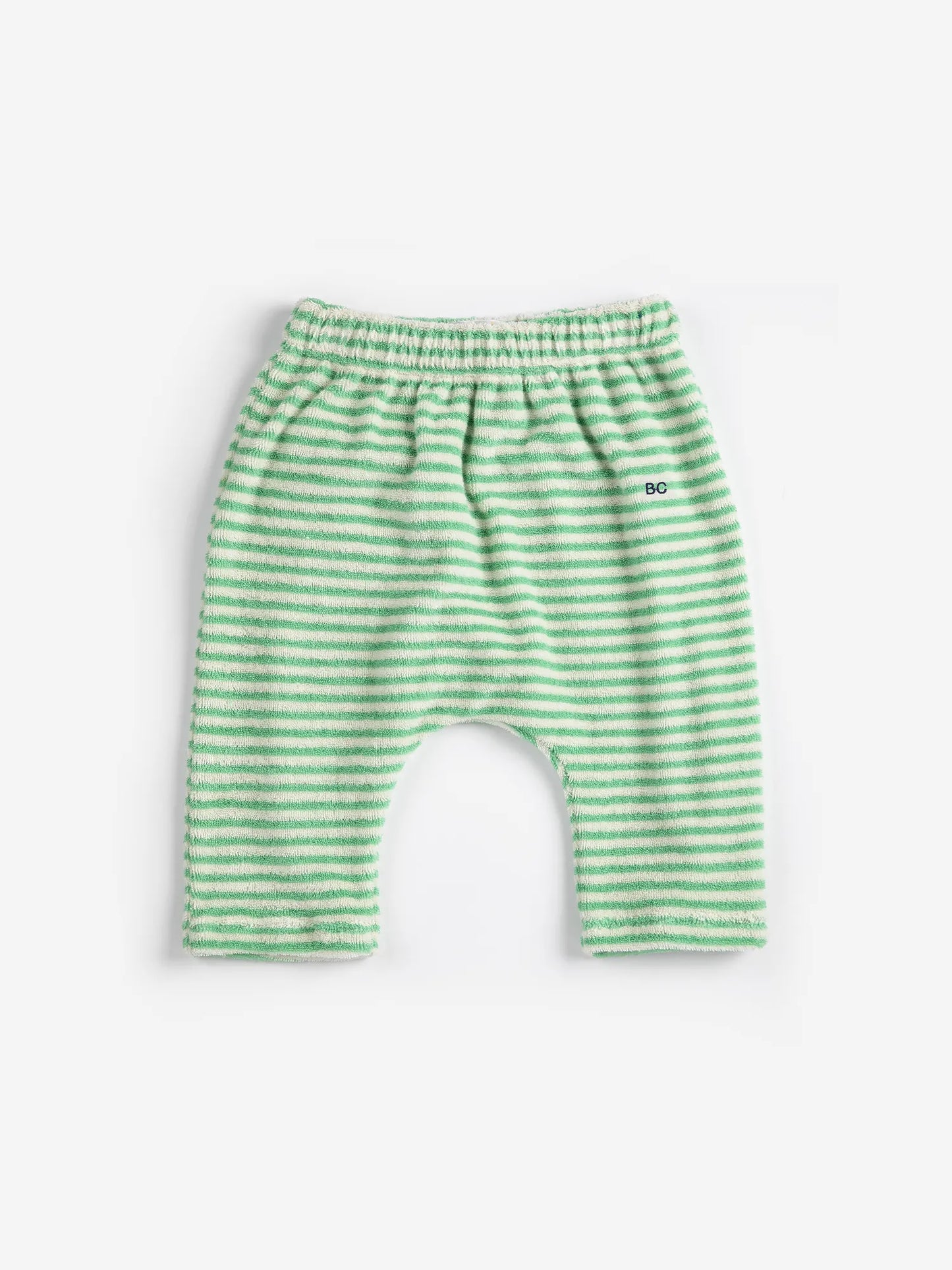 Green Stripes terry cloth harem pants