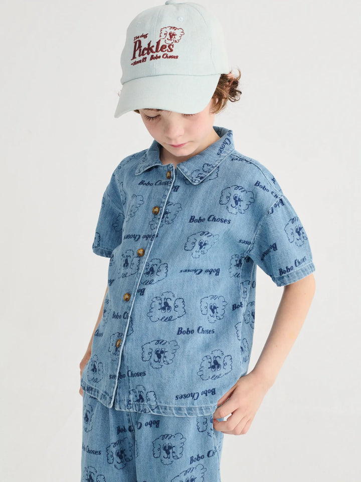 Pickle The Dog all over denim shirt