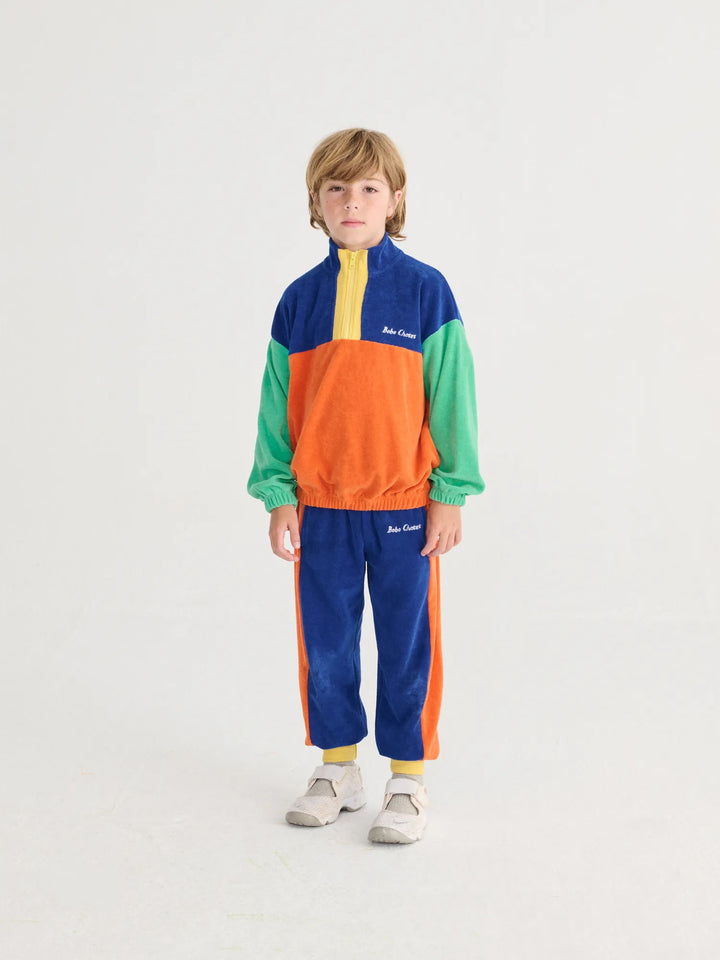Bobo Choses color block zipped sweatshirt