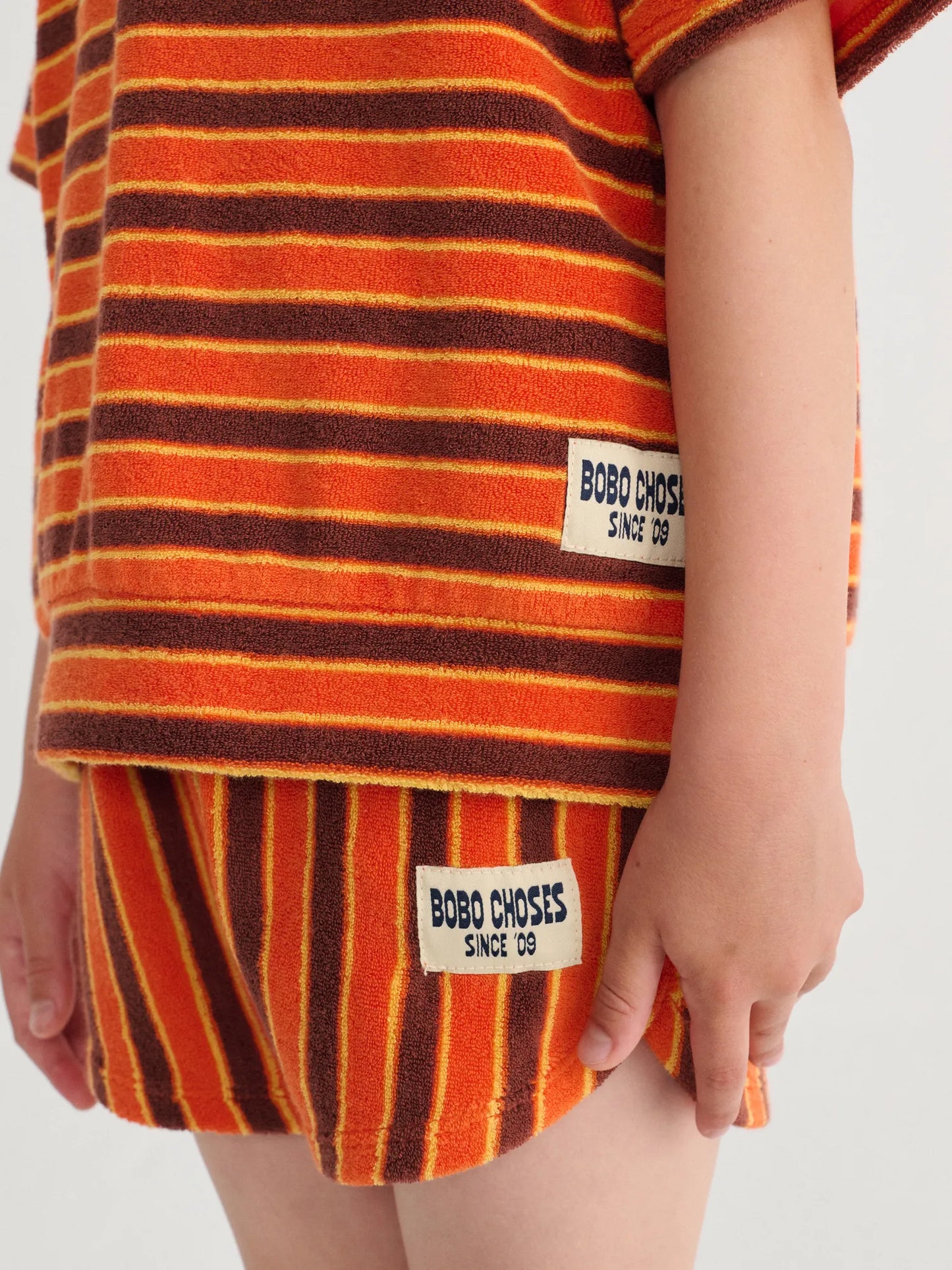 Striped Brick terry cloth shorts