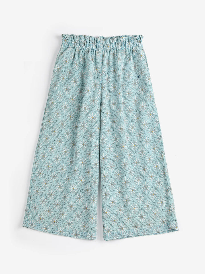 Daisy Mosaic all over woven culotte pants