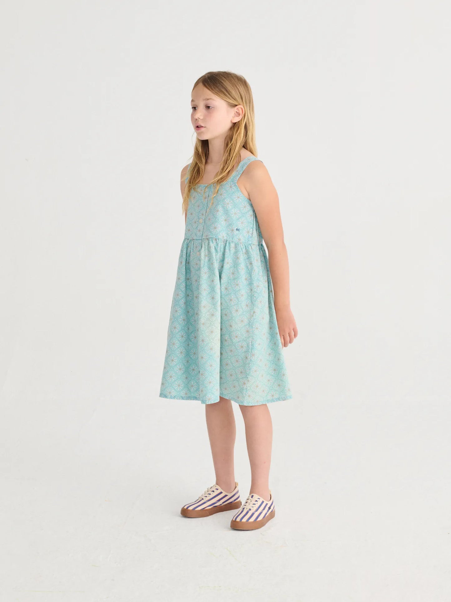 Daisy Mosaic all over woven dress