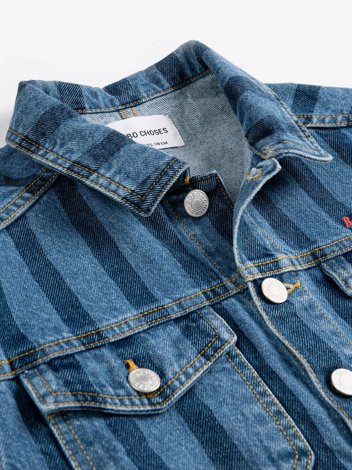 Bobo Choses Striped denim jacket