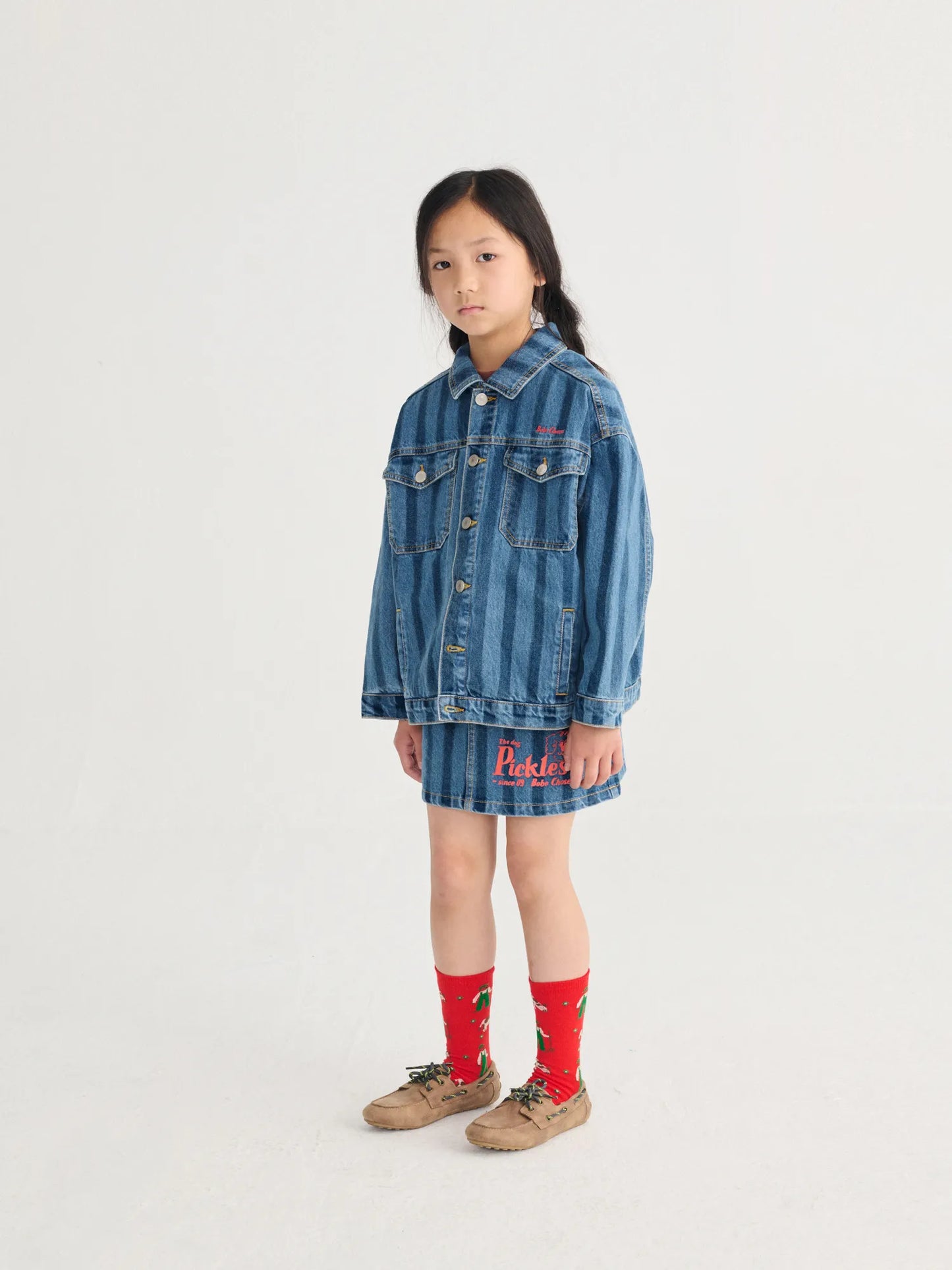 Bobo Choses Striped denim jacket