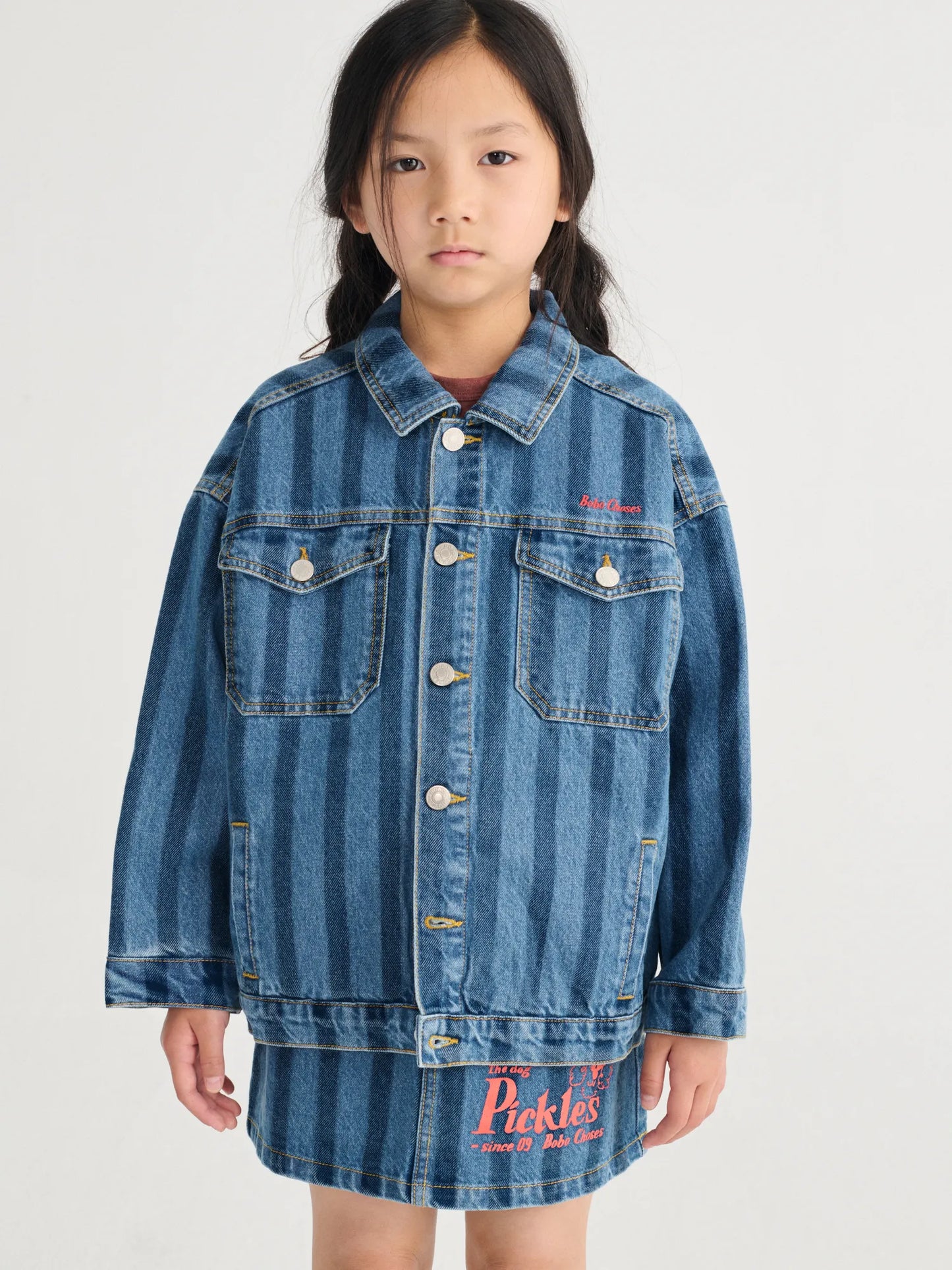 Bobo Choses Striped denim jacket