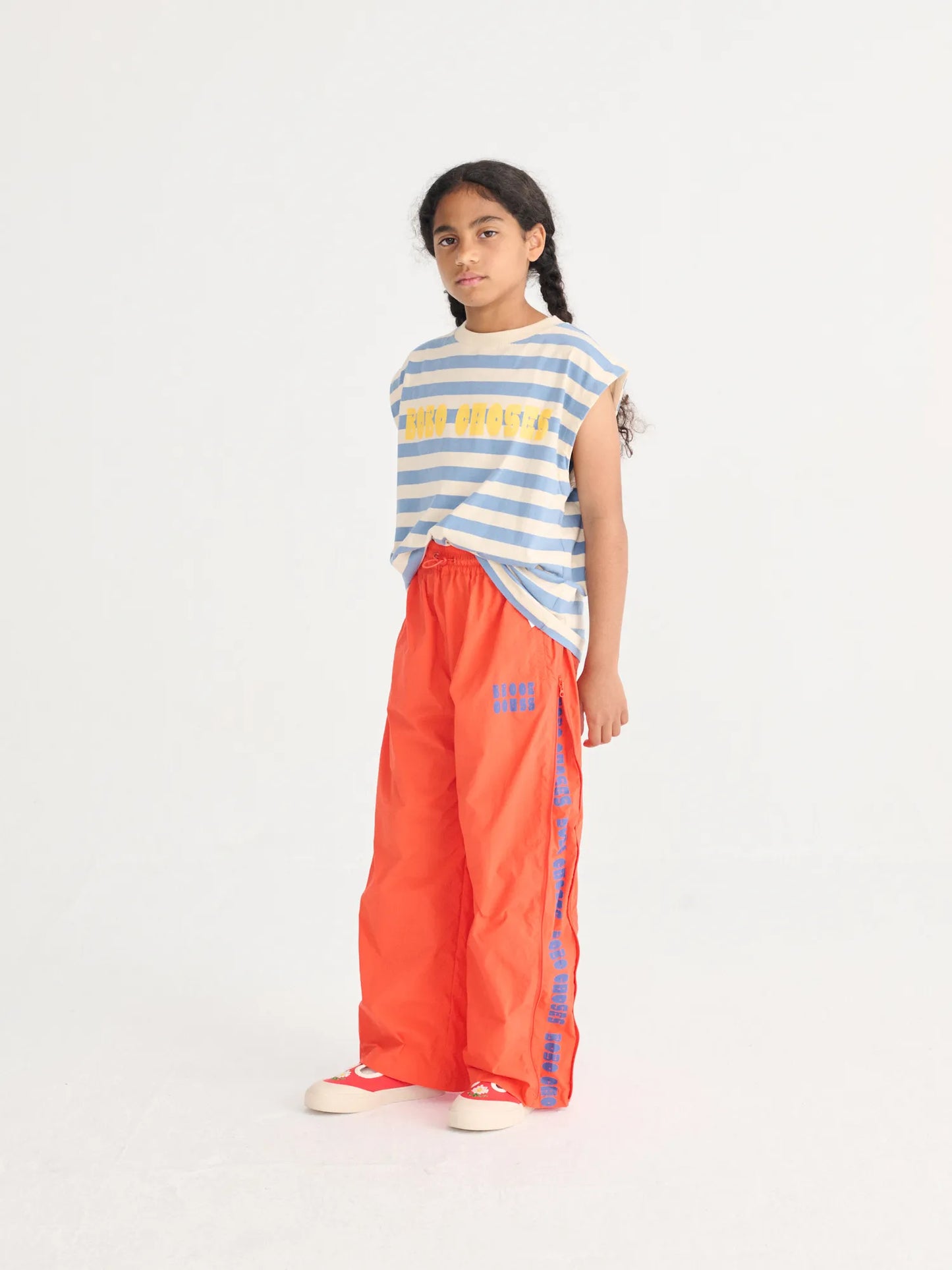 Bobo Choses Modern striped sleeveless T-shirt